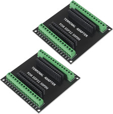 2Pcs ESP32 Expansion Board 30Pin GPIO Breakout Board 1 into 2 Module Terminal Ad
