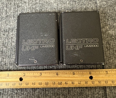 Lot of 2 Lectrosonics UM200C Microphone Transmitters BLK 26 (Units Only)