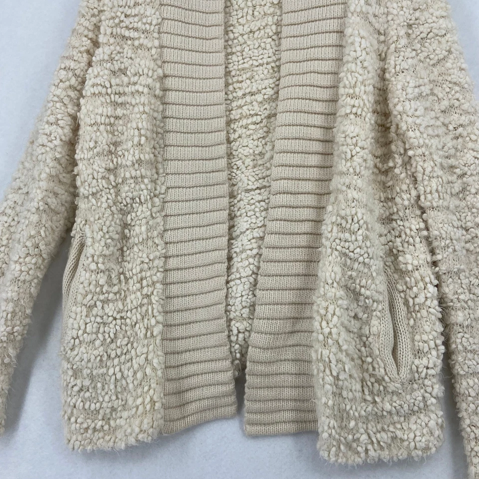 Cárdigan Suéter Sleeping on Snow Talla M Crema Lana Mezcla Cachemira Anthropologie Foto 3 de 4