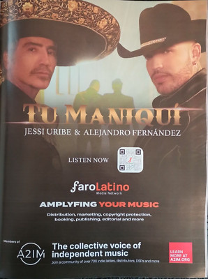 TU MANIQUI Jessi Uribe Alejandro Fern ORIGINAL (UNFRAMED) 2023 magazine PROMO AD
