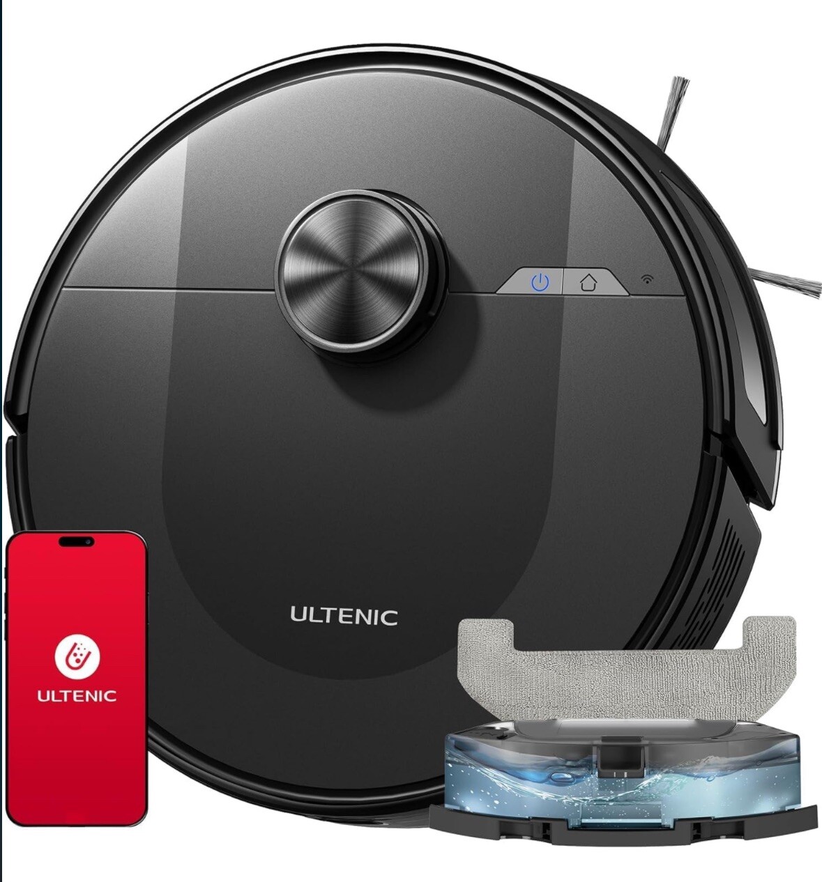 Ultenic D10 Robot Aspirapolvere Lavapavimenti con Mappatura, 4000PA 120 Minuti