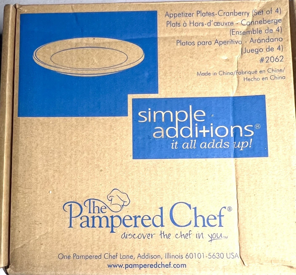 Platos de aperitivo de arándano The Pampered Chef: caja abierta (NUEVO) Foto 2 de 4