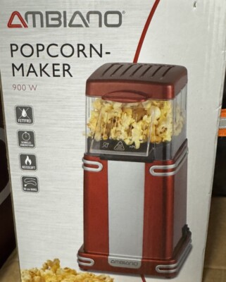 Popcornmaschine rot Popcornautomat Heißluft Popcorn Maker 900W Popcornmaker