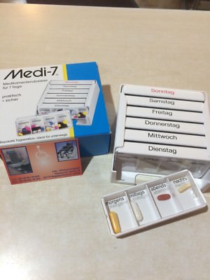 Medikamentenbox Medi  7 Medikamenten Display Tablettenbox Tablettendose 
