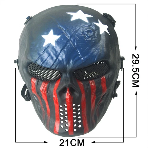 Equipo táctico Airsoft Paintball cara completa combate cráneo juego máscara proteger exterior - Imagen 8 de 30