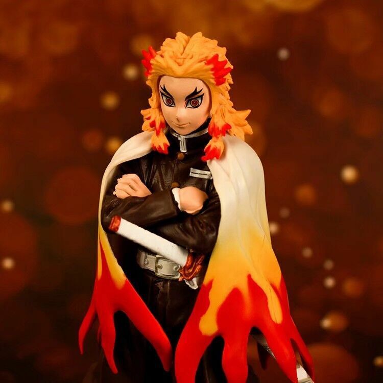 Action Figure Kimetsu No Yaiba Rengoku Hashira do Fogo + Mangá