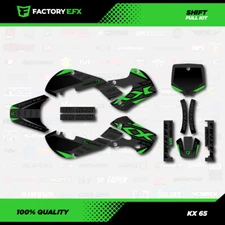 Gray & Green Shift Racing Graphics Kit fits Kawasaki 00-22 Kx65 Kx 65 Decal