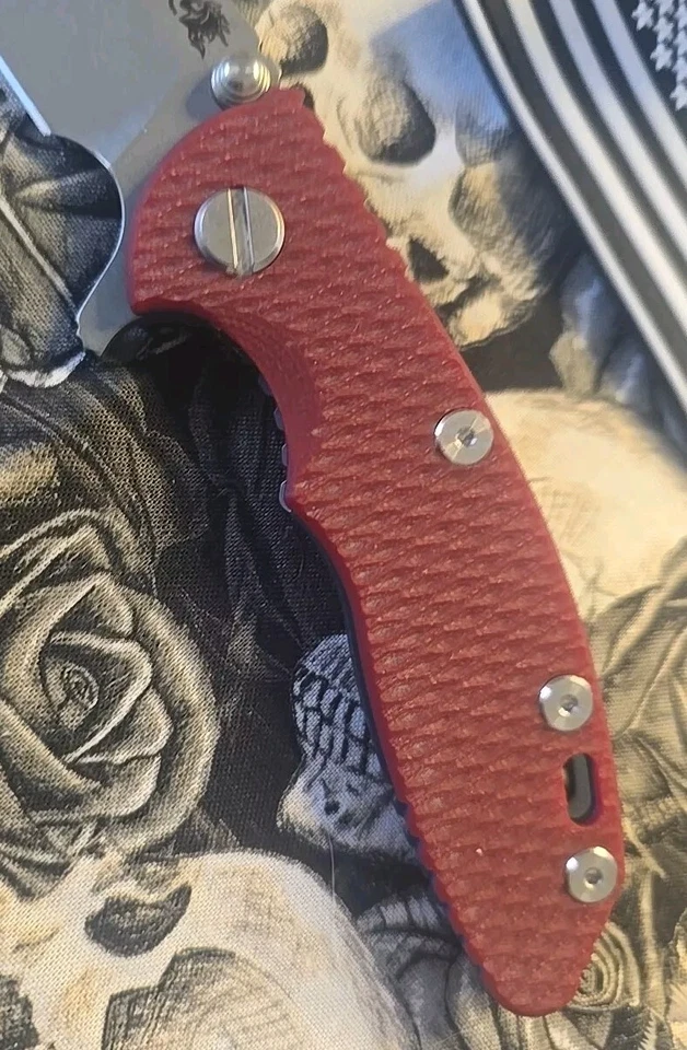 NEW Hinderer XM-18 3.0″ Harpoon Tanto - Red G10, Battle Blue Ti, S45VN - Image 4 of 4