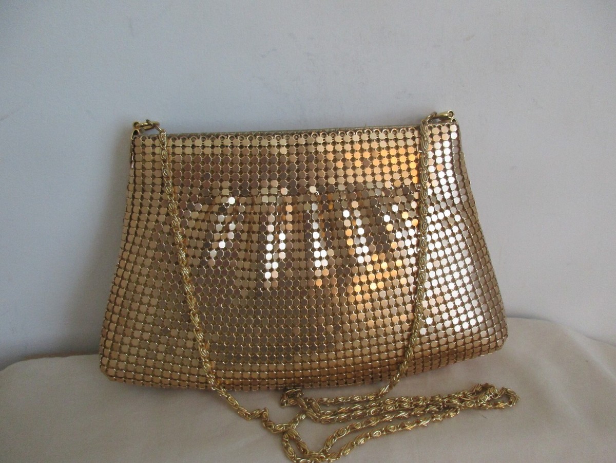 Vintage Another Y S Original Gold Mesh Evening Shoulder Purse