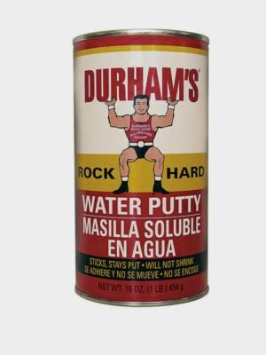Durhams Rock Hard WATER PUTTY Multi Purpose Repairs Sand-able Paintable NEW 1LB