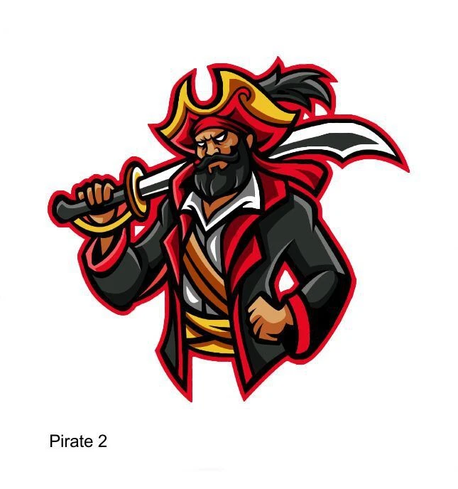 LARGE-SIZED CAR DECALS - PIRATE - 2 CHOICES - Image 2 of 3