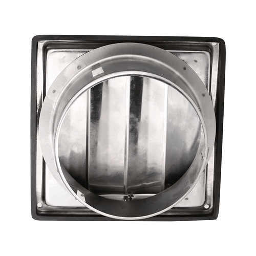 Stainless Steel Square External Wall Vent Outlet, 150mm (6-inch) ducting. - Picture 4 of 5