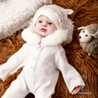 COSDOLL Platin Silikon Reborn Baby Puppe bemalt lebensechte Puppen als Geschenk
