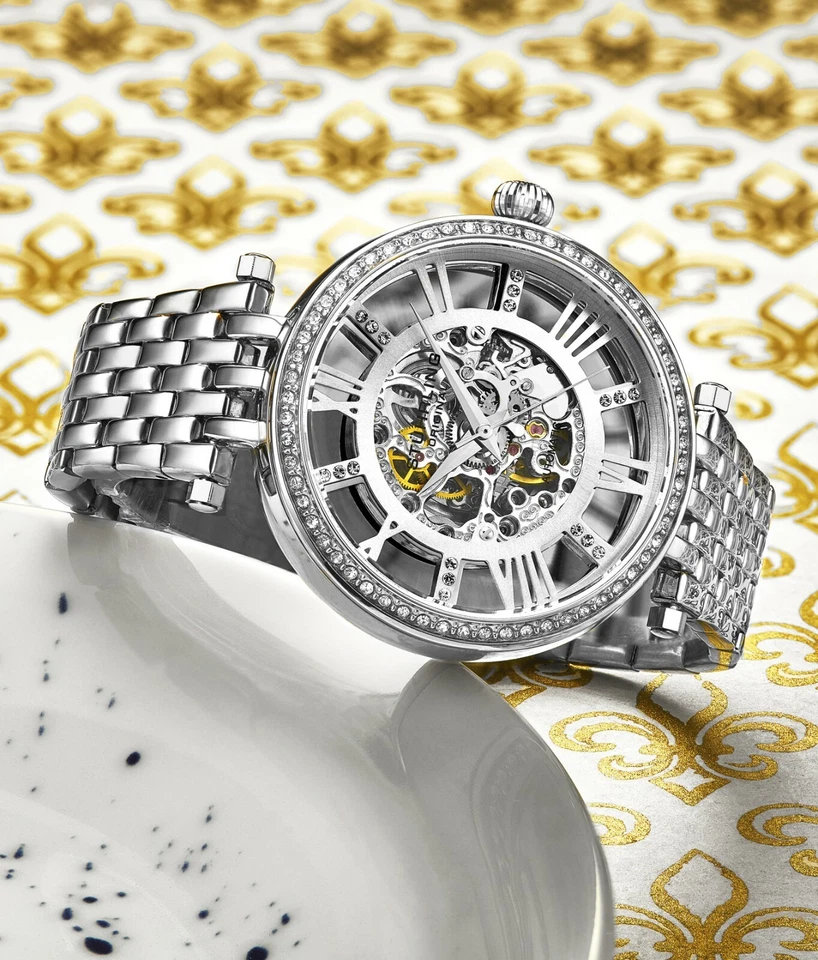 Reloj pulsera Stuhrling para mujer cuerda automática 38 mm acero inoxidable eslabones Foto 4 de 4