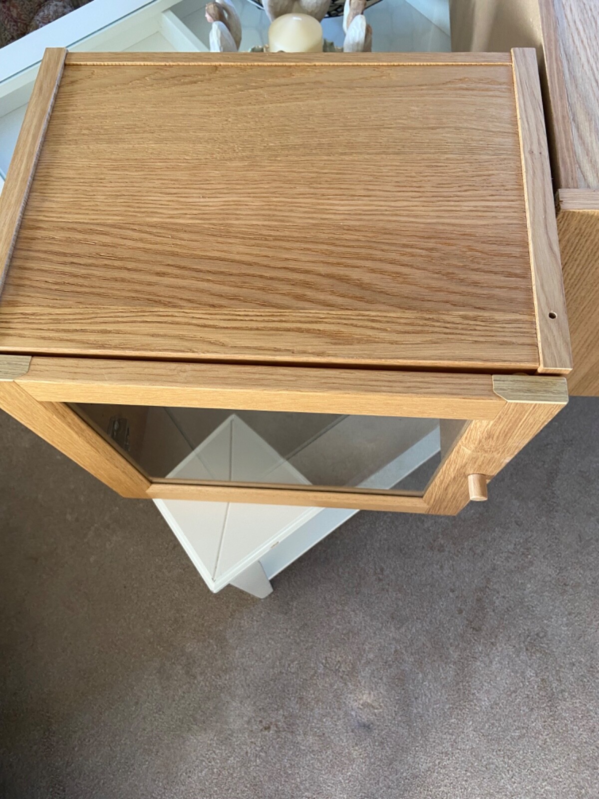 Billy bookcase extender ikea oak with glass doors double. eBay