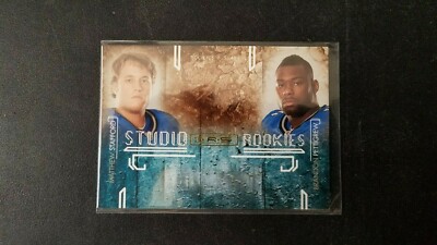 Matthew Stafford Brandon Pettigrew 2009 Rookie and Stars Studio 129/500 Lions