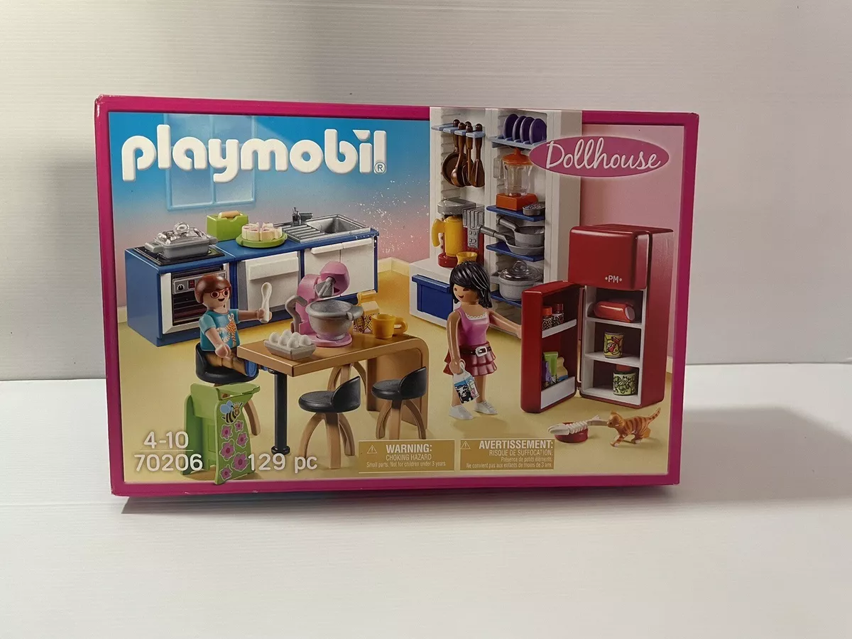 Playmobil Dollhouse 70206 Family Kitchen NEW (Damaged Box)