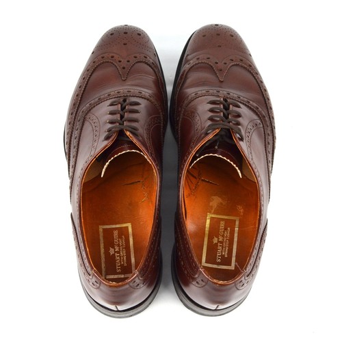 Vtg Stuart McGuire Oxford Shoe Uk10 C/Us11 Brown Leather Wingtip Brogue -England - Picture 9 of 12