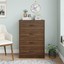 classic 4 drawer dresser clothes sturdy storage cabinet wood organizer walnut