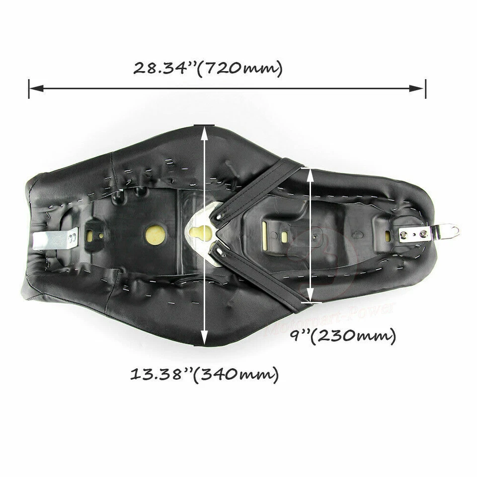 Black Driver Passenger Two Up Seat For Harley Sportster 883 1200 XL1200T Iron 48 Foto 4 de 4