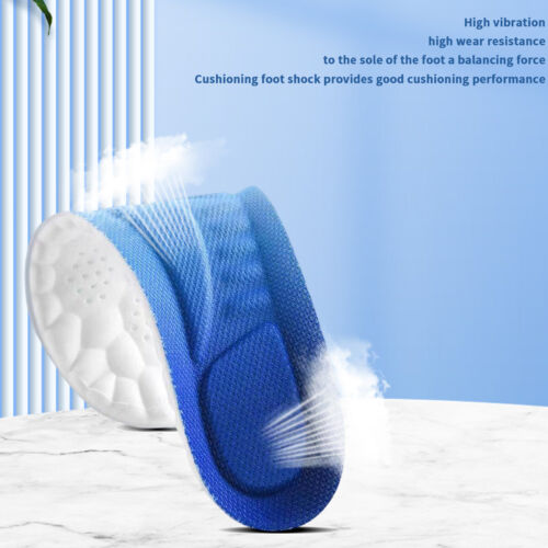 4D Work Boot Shoes Insoles Hiking Trainer Inner Gel Soles Foot Inserts Support - Picture 2 of 20