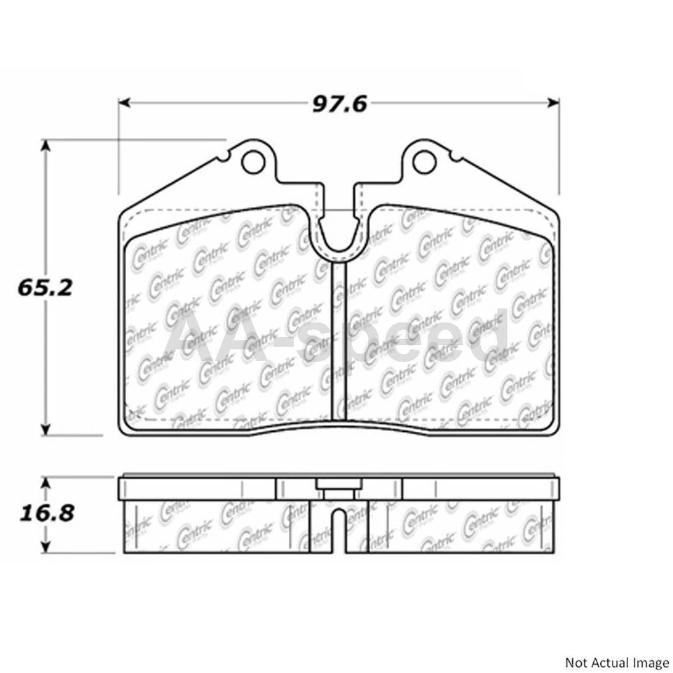 Тормозные колодки для 1979 Porsche 930 комплект из 2 передних задних дисковых тормозных колодок Posi тихие - Изображение 4 из 4