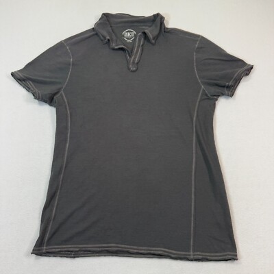 BKE Polo Shirt Men L Gray Short Sleeve Lightweight Casual Adult