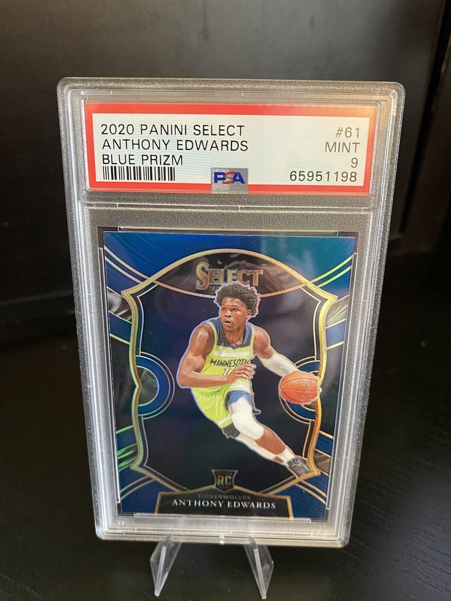 2020 Panini Select Anthony Edwards Blue Prizm Concourse Rookie #61