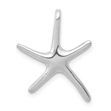14k White Gold Starfish Chain Slide Pendant