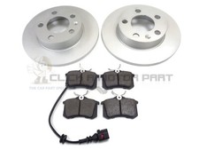 SET DISCHI E PASTIGLIE FRENO POSTERIORI SKODA FABIA 1.4 16V 1.9 TDi VRS & SENSORE FILO NUOVO