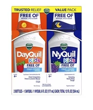 VICKS Kids DayQuil & NyQuil Cold & Cough Multi-Symptom Liquid Medicine Exp 2026