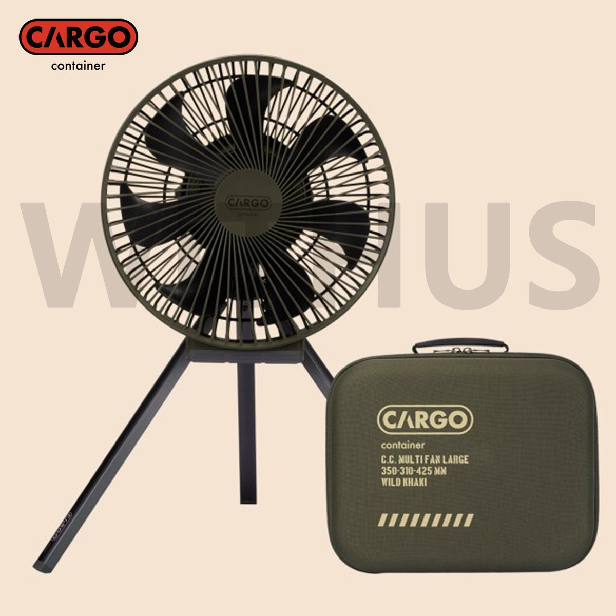 CARGO CONTAINER Multi Fan L size Camping Wireless Portable 