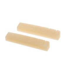 Musiclily Pro 2 Pieces 42.95mm Slotted Unbleached Guitar Bone Nut For Ibanez PRS