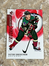 2020-21 SP Hockey Red Rookie Victor Soderstrom #109 Arizona Coyotes /799