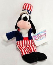 Uncle Sam Goofy Disney Patriotic USA Plush Stuffed Animal Bean Bag 9.5"