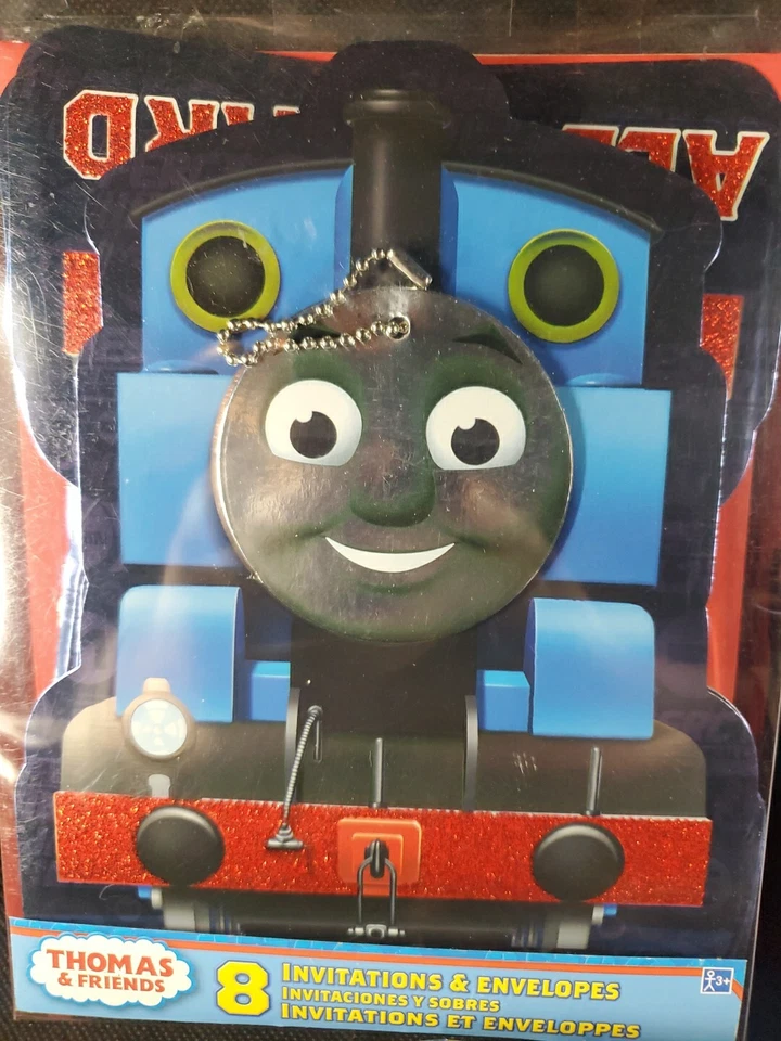 24 Thomas the Train & Friends Party Invitations & Envelopes Holo Foil New Party - Image 4 of 4
