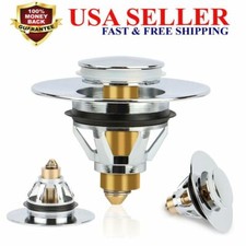 Stainless Steel Push Type Bounce Core Universal Sink Basin Drain Filter Pop Up