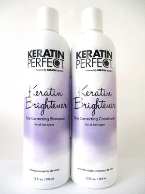 KERATIN PERFECT KERATIN BRIGHTENER SHAMPOO & CONDITIONER 12 oz