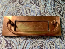 Vintage Copper Letterbox with Knocker Handle – Beautiful Period Door Furniture