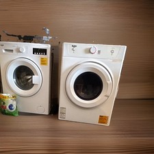 Bush White Freestanding Front-Loading Washing Machine(1), and vented dryer(1)