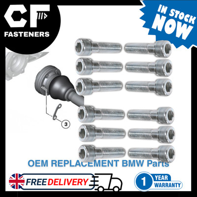 12x E86 Z4M REAR AXLE INNER DRIVESHAFT BOLT SCREW NEW  BMW SPEC  - 33211227664