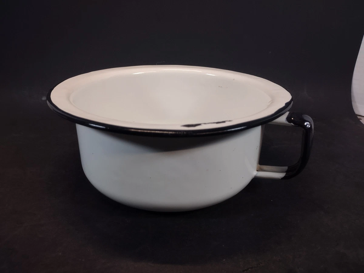 Enamel Chamber Pot Indiana Antique Ceramic & Porcelain Chamber