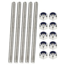 5 Pcs Fully Threaded Rod M4 x 180mm Right Hand Thread Bar Studs with Nuts