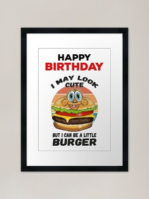 Food Gone Wild Funny Burger BBQ Fra Framed Wall Art Poster Canvas Print Picture