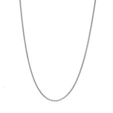 Sterling Silver Cable Chain Necklace 18" - 925 Italy