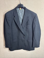 Botany 500 Command Men's Charcoal Pinstripe 100 Wool Sport Coat 48R 2 Button