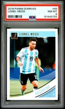 2018 PANINI DONRUSS #88 LIONEL MESSI PSA 8