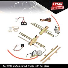 2door Street Hot Rat Rod Flat Glass Power Window Kit Wswitches Wiring Universal