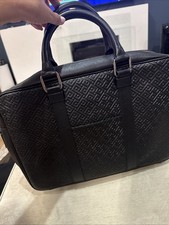 Gaucho Buenos Aires Lobos valigetta in pelle nera goffrata borsa per laptop