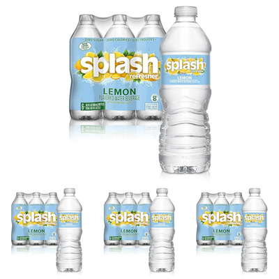 #ad Splash Refresher Lemon Flavored Water 16.9 Fl Oz Pack of 24 $15.12